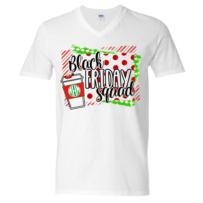 Monogrammed Black Friday Squad Graphic Tee