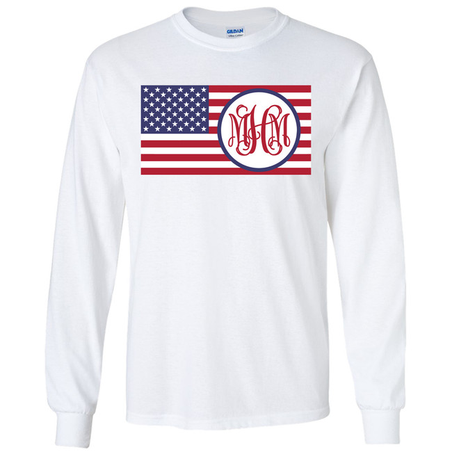 Monogrammed Flag Graphic Tee