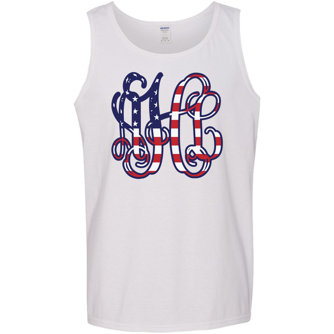 american flag monogram shirt