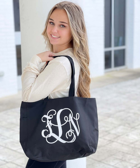 Personalized Name with Mini Heart Cotton Canvas Tote Bag – The Cotton &  Canvas Co.