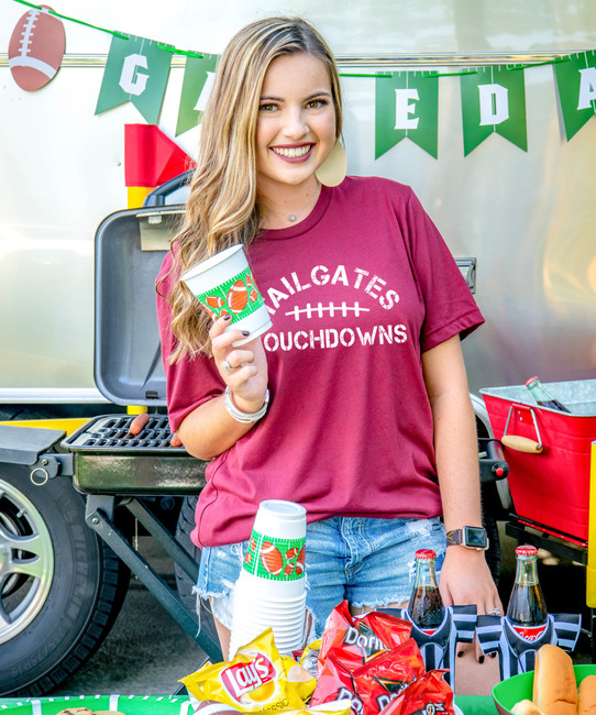Tailgates And Touchdowns Bella Canvas Tee