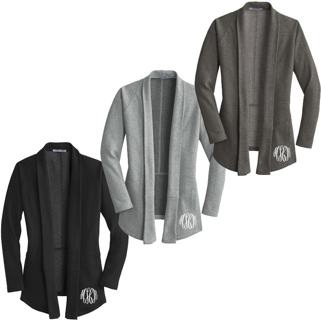 ladies interlock cardigan