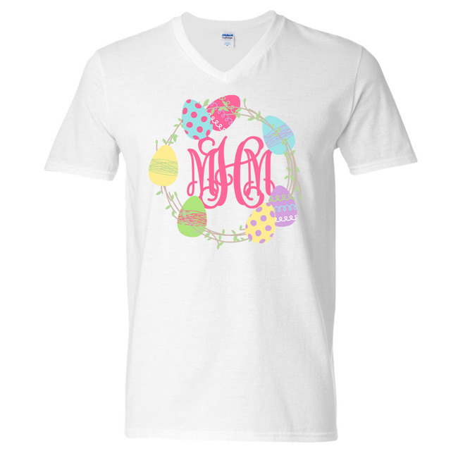 Personalized Easter Wreath Graphic Tee
