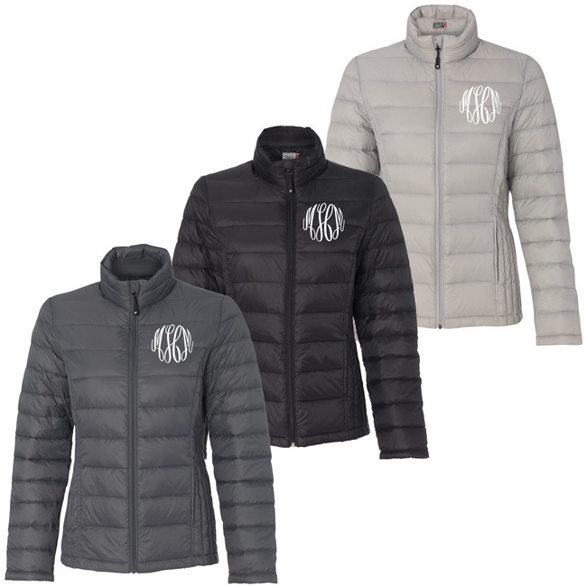 monogrammed zip up jacket