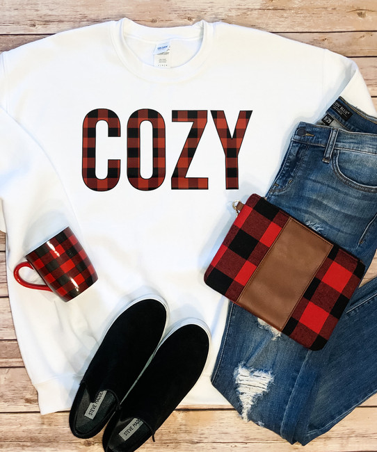 buffalo plaid sweatshirt