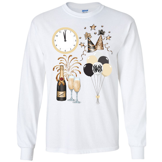 Monogrammed New Year Graphic Tee