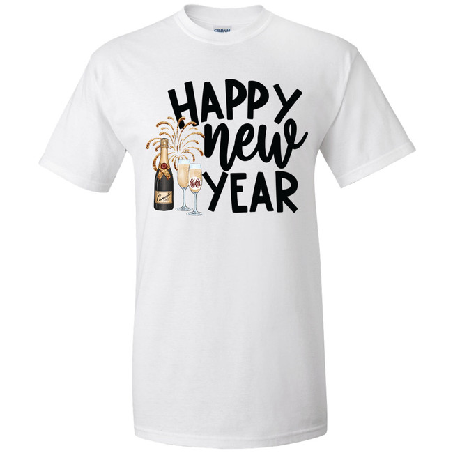 Monogrammed Happy New Year Graphic Tee