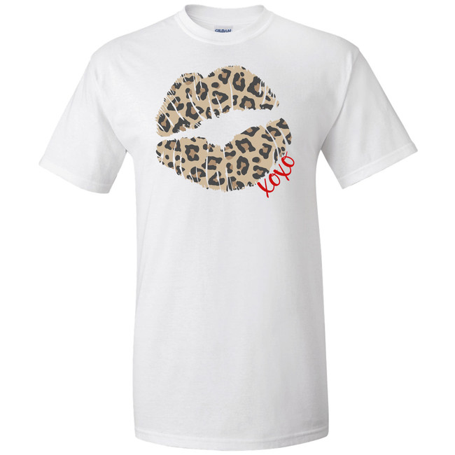 XOXO Leopard Lips Graphic Tee