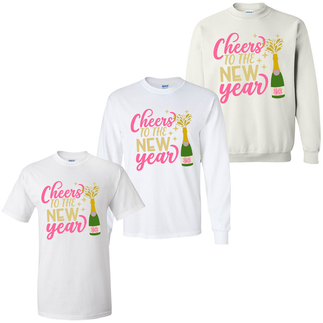 Monogrammed Cheers To To The New Year Shirt