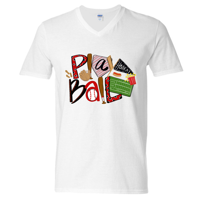 Baseball Play Ball T-Shirt - White
