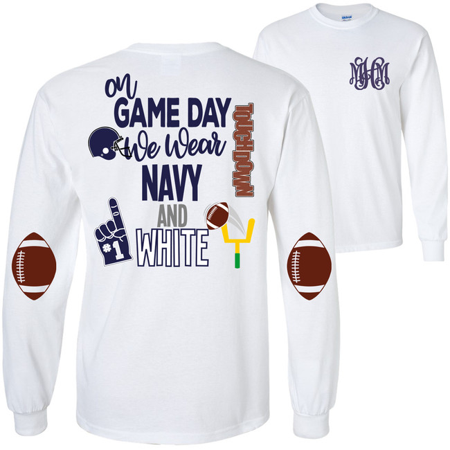 Monogrammed On Game Day We Wear T-Shirt