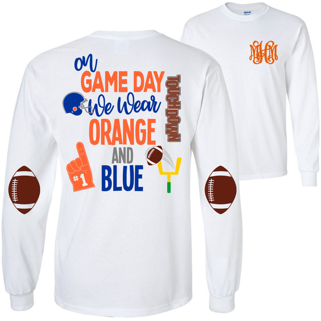 Monogrammed On Game Day We Wear T-Shirt