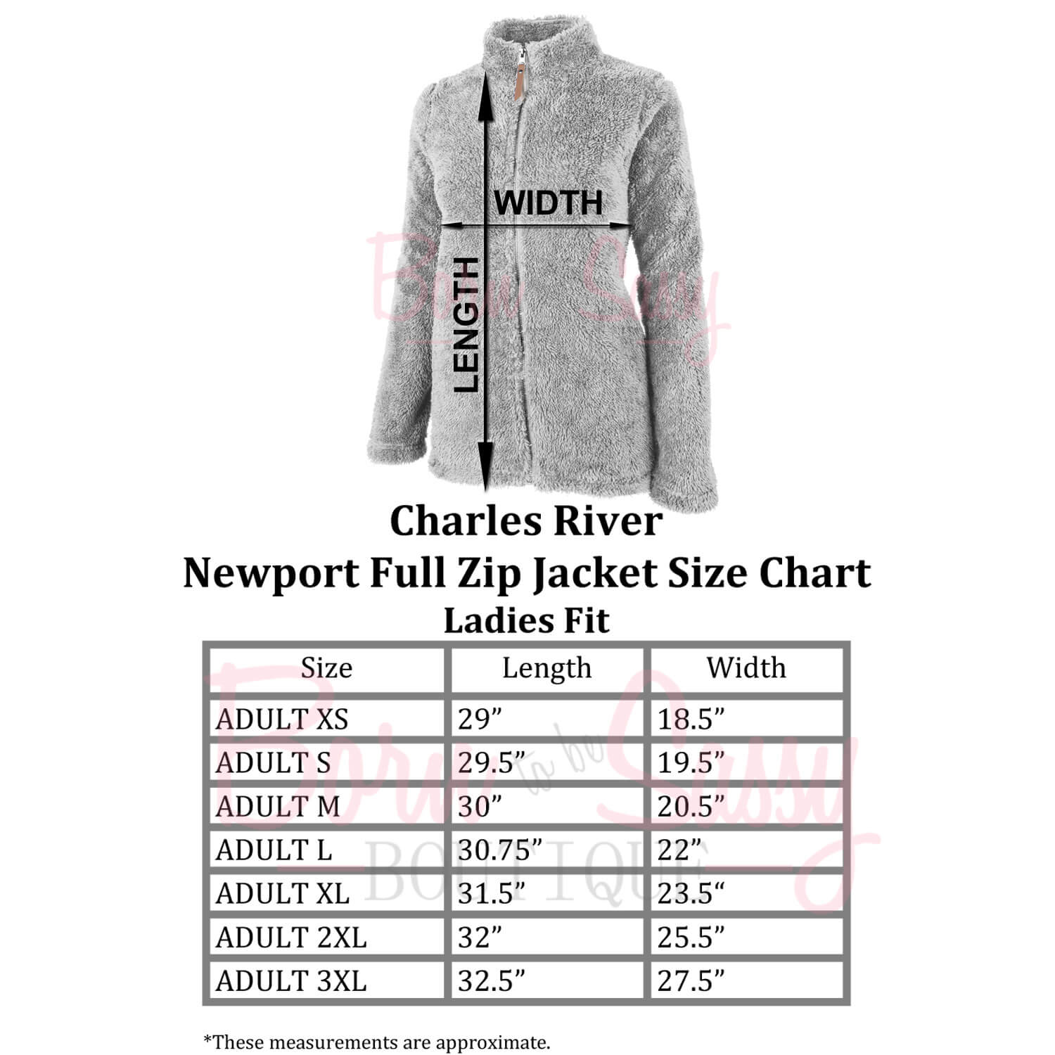Born to Be Sassy Monogrammed Newport Full Zip Fleece Jacket