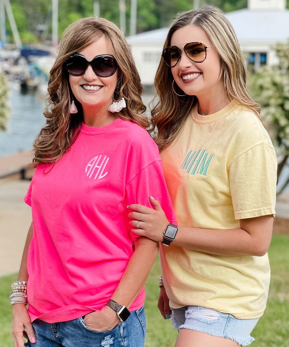 Monogrammed T-Shirt Combo in Light Colors