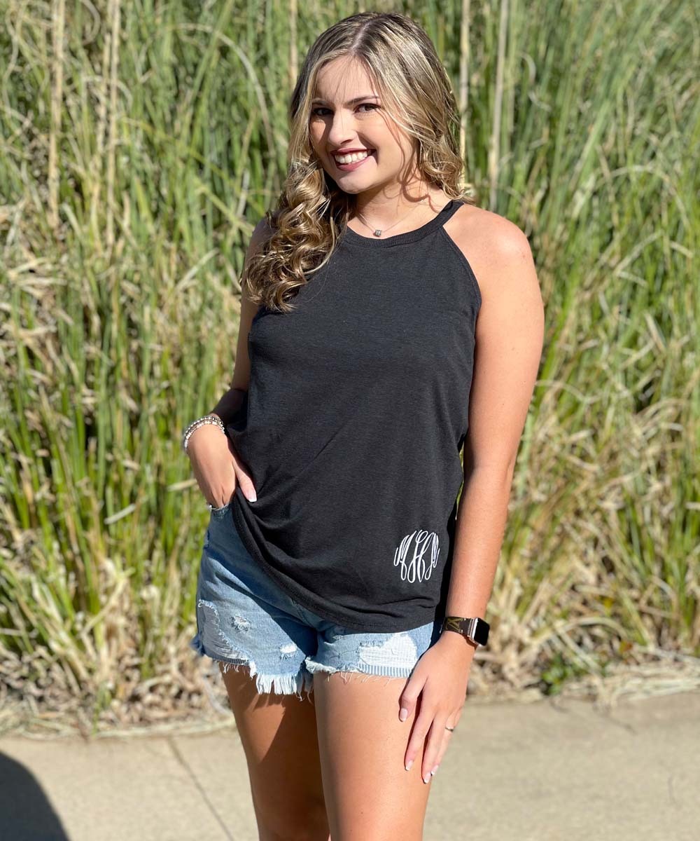 Monogrammed Tri Blend Tank