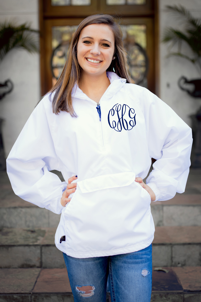 Born to Be Sassy Ladies Monogrammed Charles River Rain Jacket