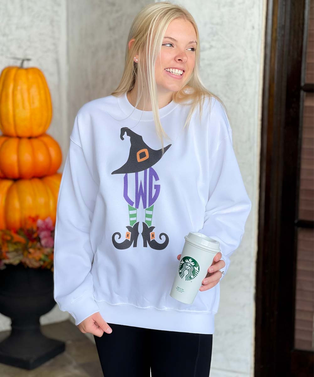 Born to Be Sassy Monogrammed Halloween Pumpkin Graphic Tee Shirt