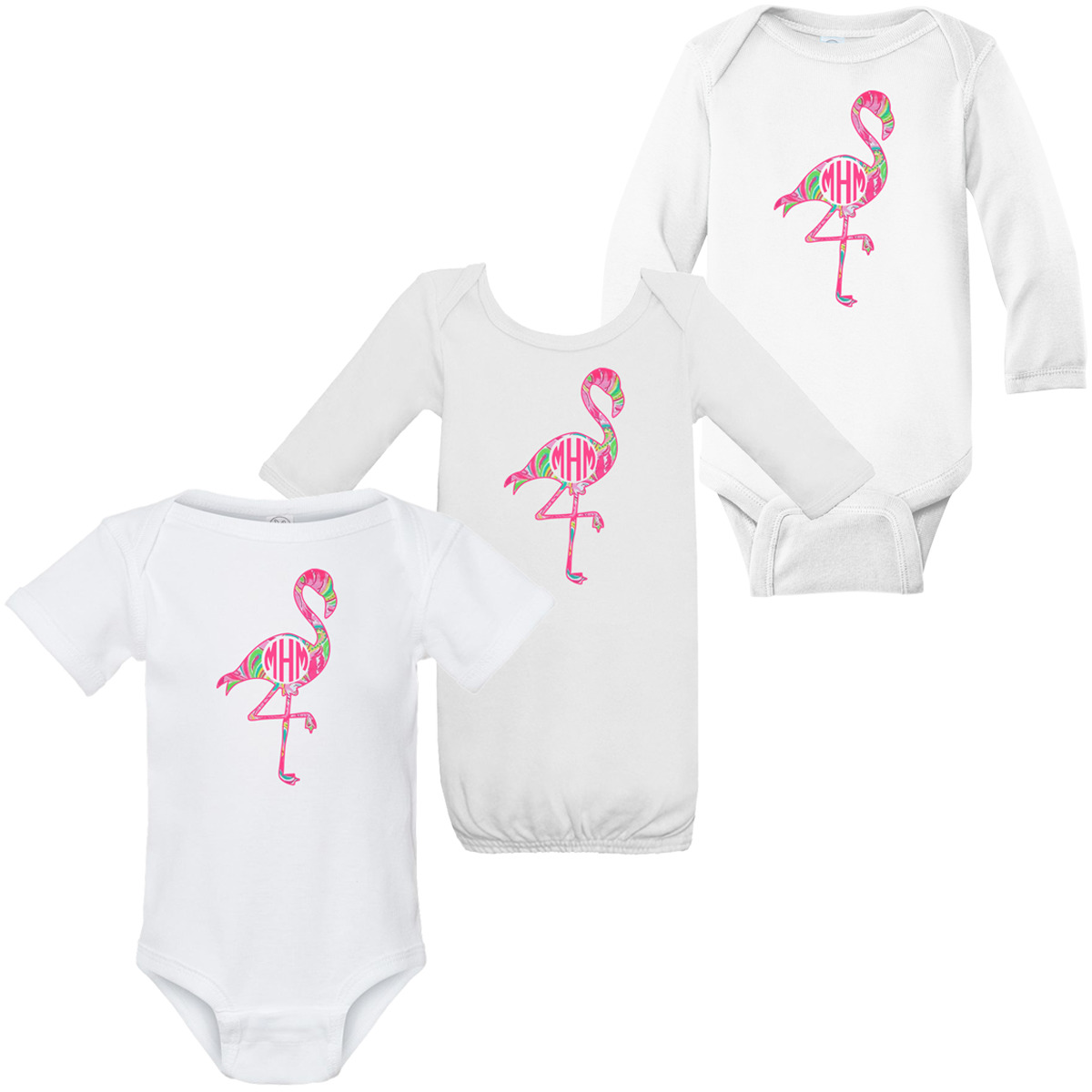 Born to Be Sassy Personalized Lilly Flamingo Graphic Shirt