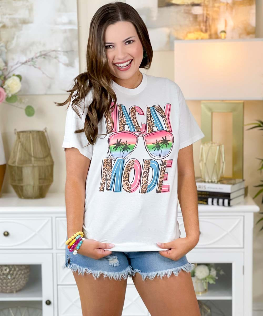 Simply Love Full Size VACAY MODE Graphic Cotton Tee