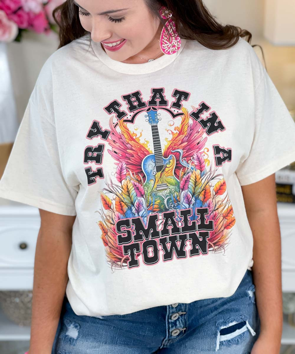 "Try That In Small Towns" Baseball Cap - Graphic Dad Hat For Women & Men