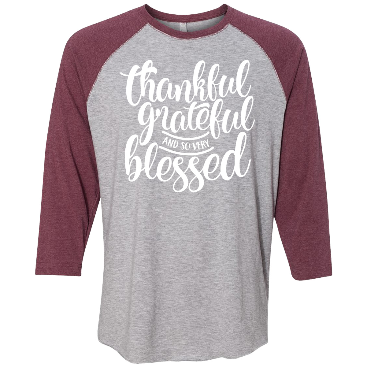 Thankful grateful blessed baseball tee clearance