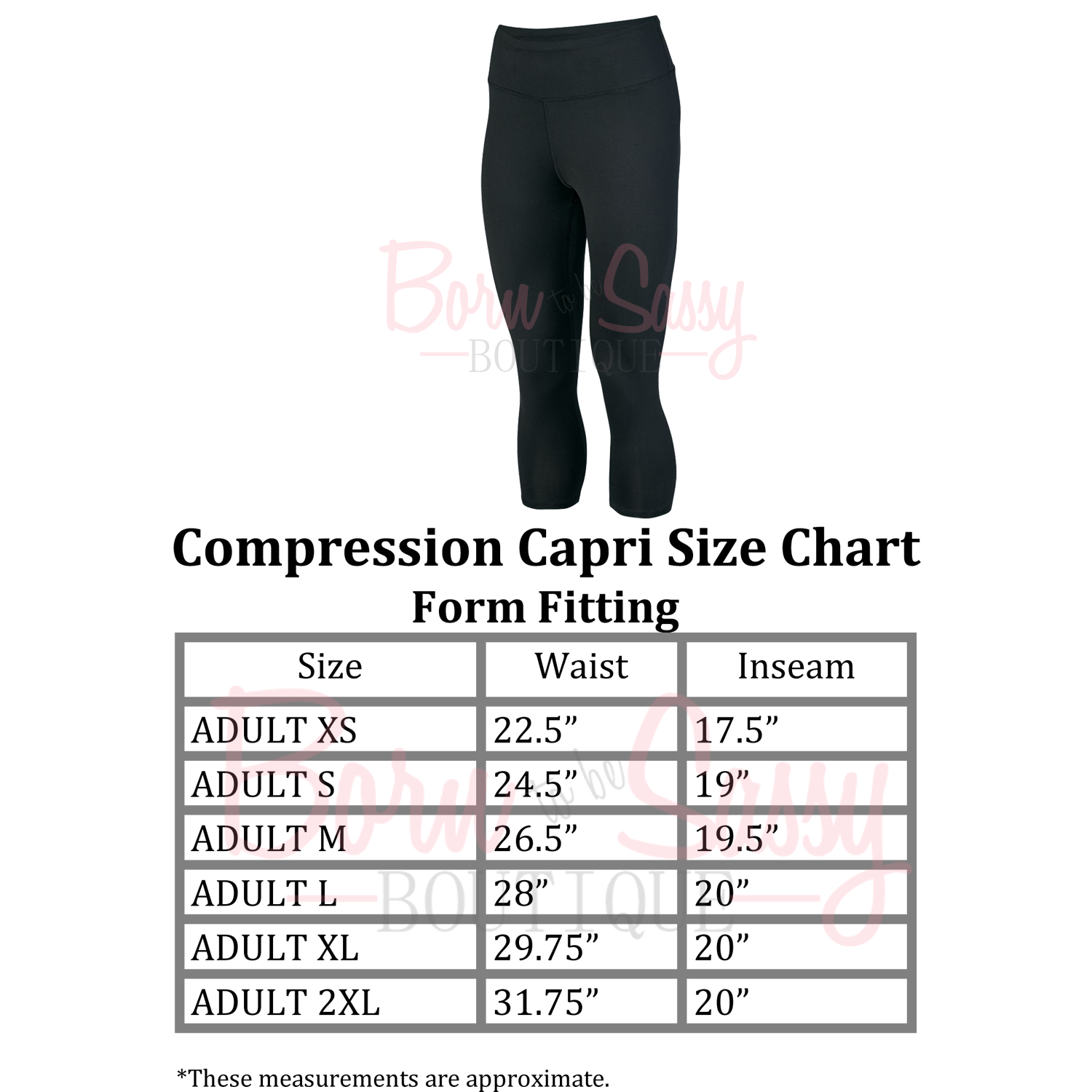 2628  LADIES HYPERFORM COMPRESSION CAPRI