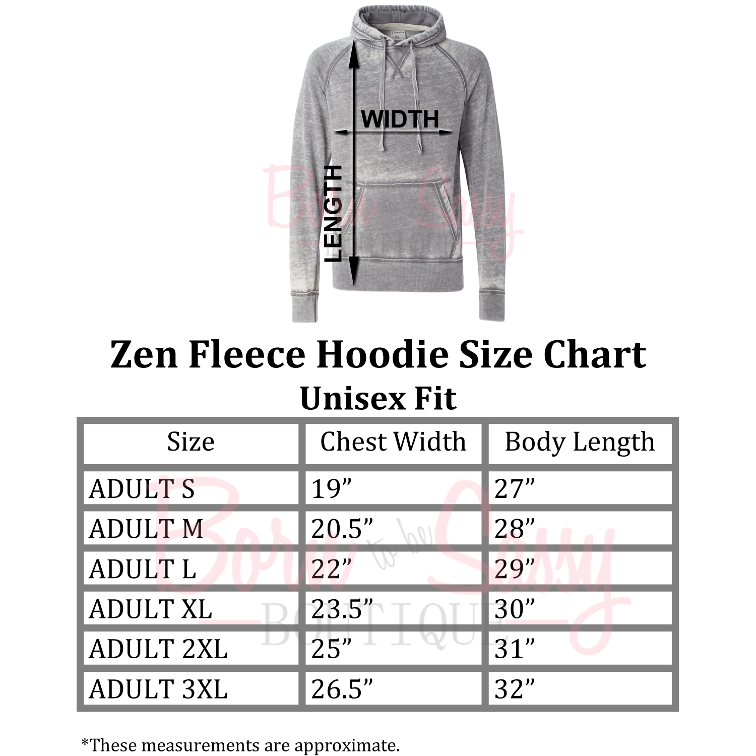 Born to Be Sassy Monogrammed Zen Fleece Hoodie