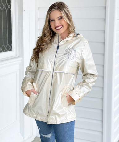 Rose gold charles hot sale river rain jacket