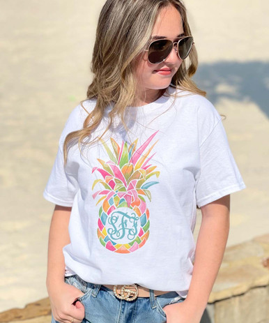 Monogrammed Pineapple Tee