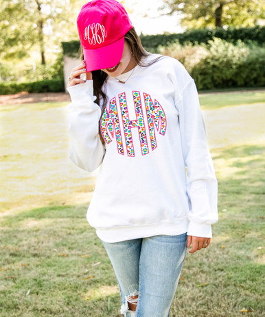 Tan Monogrammed Crewneck Sweatshirt