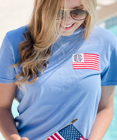 American flag monogram shirt discount