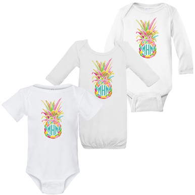 Born to Be Sassy Personalized Rainbow Pineapple Graphic T-Shirt