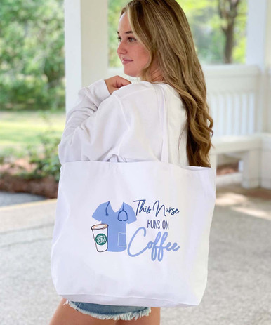 Monogrammed Nurse Tote Bag