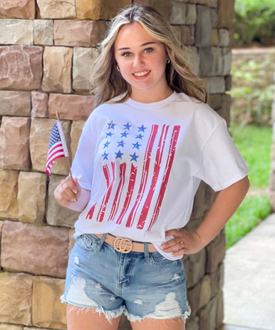 Distressed Flag Shirt