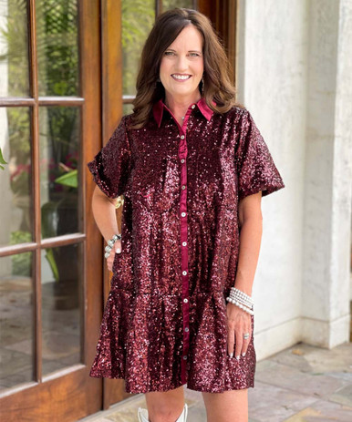maroon jersey dress Tailgate Club Sequin Shirt 1/2 Carat Diamond Ring