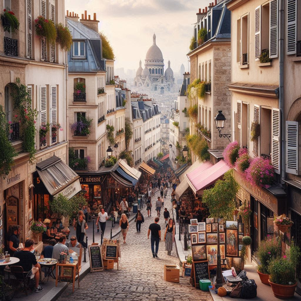 Rue Saint-Rustique in Montmartre — one of the oldest streets near Sacré-Cœur.