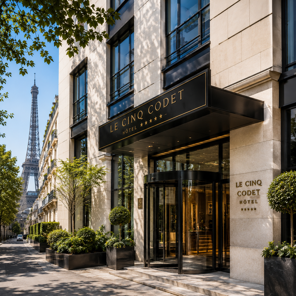 Le Cinq Codet | Art, Design & Parisian Serenity
Between Les Invalides and the Eiffel Tower, Le Cinq Codet blends contemporary architecture with quiet Left Bank elegance. Moments from Le Bon Marché, Hermès, and Céline, this five-star retreat offers luminous rooms, a tranquil spa & refined dining — where art, culture, and modern comfort meet, curated by TLC Paris Concierge.