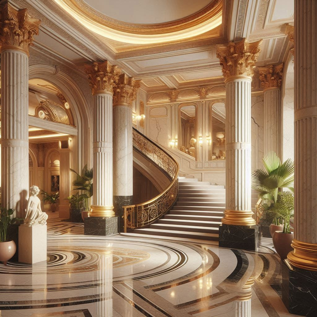 Hôtel Nolinski Paris reveals a cinematic world of marble, soft light, and architectural detail—where classical grandeur meets contemporary design in a calm, intimate atmosphere just moments from Avenue de l’Opéra.