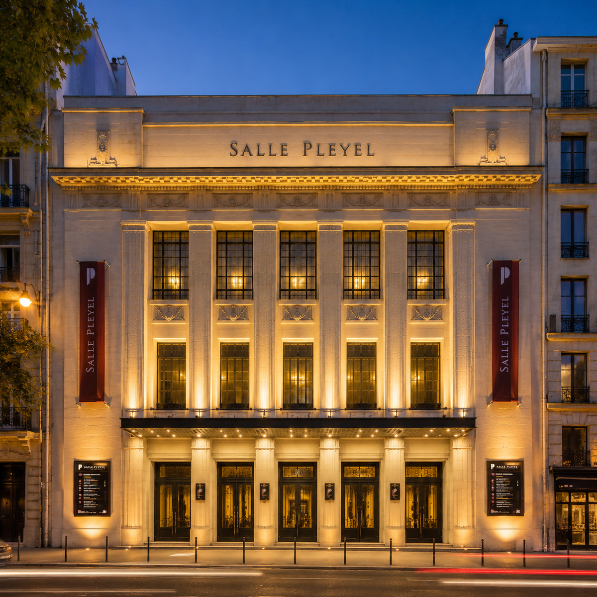 Salle Pleyel, a historic Parisian concert hall known for its refined acoustics and classical architecture, featured by TLC Paris concierge services for world-class music experiences in the heart of Paris.