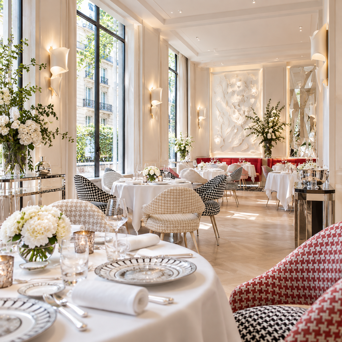 Monsieur Dior restaurant at 30 Montaigne in Paris by Chef Yannick Alléno