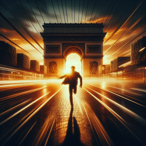 The Arc de Triomphe, sharp against the sky, anchoring the Champs-Élysées like a calculated checkpoint. Paris, cinematic and in motion. - TLC PARIS
