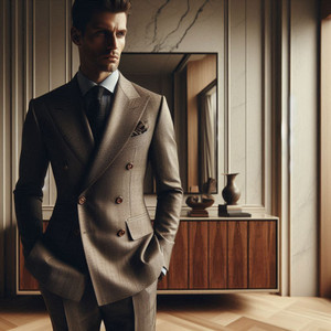 Maison Camps de Luca – A masterclass in Parisian tailoring. This image showcases the artistry of a tailor at work, carefully crafting a bespoke suit. The fine fabrics and precision stitching reflect the legacy and craftsmanship of Maison Camps de Luca, a Parisian institution known for creating sophisticated, made-to-measure menswear that epitomizes elegance and style.