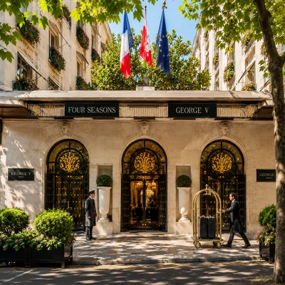 Four Seasons Hotel George V | Parisian Grandeur & Modern Comfort
Nestled in the heart of the Golden Triangle, Four Seasons Hotel George V offers a world of quiet luxury — grand interiors, world-class dining & discreet service steps from Avenue Montaigne and the Champs-Élysées. A haven for discerning travelers and executives alike, where timeless refinement meets the contemporary rhythm of Paris — curated by TLC Paris Concierge.