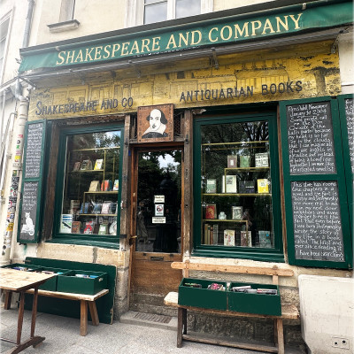 Shakespeare & Company Bookshop Window
Shakespeare and Company has welcomed writers, readers, and dreamers for generations. Beneath weathered signs and shelves filled with stories, the famous bookshop remains one of Paris's most enduring literary landmarks, just steps from the Seine and Notre-Dame.