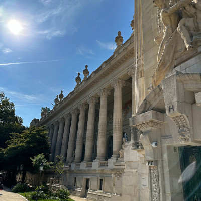 Grand Palais in full daylight — classical columns, sculpted details, and Parisian light at its finest.