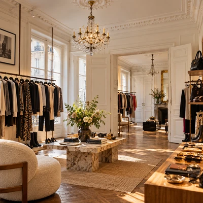 The Room Paris luxury vintage boutique in Le Marais, featuring curated designer fashion, handbags and accessories.