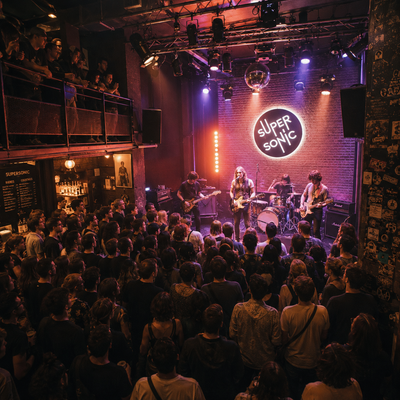 Supersonic, an intimate indie and rock gig venue in Paris' Bastille, offering up-close performances in a vibrant, underground setting — experience Paris’ indie music scene with TLC Paris concierge service.