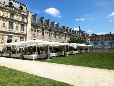 Lunch Beside the Louvre
Just outside the garden, beside MAD, Loulou combines a terrace setting with views of the Louvre's historic architecture.