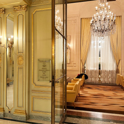 Throughout the hotel, mirrors, marble, and delicate architectural details reflect the grandeur of the building's 18th-century inspiration. Every corridor and salon reveals another layer of craftsmanship and timeless Parisian style.