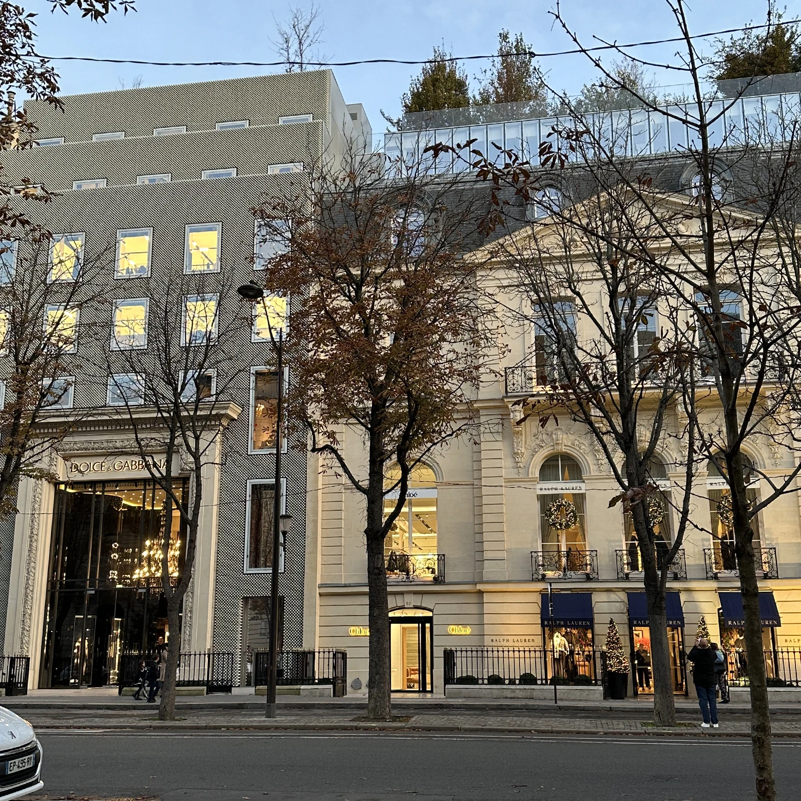 Avenue Montaigne fashion house in Paris